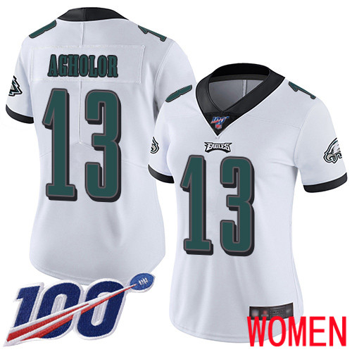 Women Philadelphia Eagles #13 Nelson Agholor White Vapor Untouchable NFL Jersey Limited Player Season